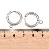 316 Stainless Steel Huggie Hoop Earring Findings EJEW-B158-01C-P-3