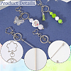 10Pcs Iron Bar Beadable Keychain KEYC-SC0001-76-5