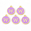 Golden Plated Alloy Enamel Charms ENAM-S118-10W-2