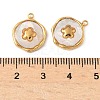 304 Stainless Steel Pave Natural Shell Pendants STAS-F319-02C-G02-3