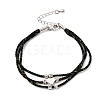 Polyester Multi-Strand Bracelets FB-CBA983F-02P-05-4
