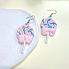 Alloy Polymer Clay Dangle Earrings FS-WG86A62-13-1