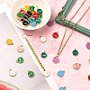 45Pcs 9 Colors Light Gold Alloy Enamel Pendants ENAM-CJ0002-07-6