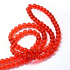 Baking Painted Transparent Glass Round Bead Strands X-DGLA-Q022-6mm-26-3