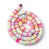 Handmade Polymer Clay Beads Strands CLAY-R089-6mm-T02B-05-4