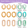 DICOSMETIC 480Pcs 6 Style Acrylic Linking Rings OACR-DC0001-02-2