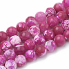 Dyed Natural Crackle Agate Beads Strands G-T100-04D-1