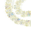 Baking Paint Electroplate Transparent Glass Beads Strands EGLA-N020-04H-3