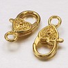 Tibetan Style Heart Lobster Claw Clasps X-K08Y0012-2