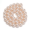 Baking Paint Pearlized Glass Pearl Round Bead Strands PEAR-H019-02D-01-3