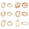 6Pairs 6 Styles Alloy Geometry Dangle Clip-on Earrings for Women EJEW-UN0002-81-1