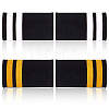 AHADERMAKER 4 Pairs 2 Colors Rectangle Polyester Pilot Epaulettes FIND-GA0003-89-1