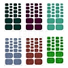 Solid Color Full-Cover Glitter Toenail Wraps MRMJ-N011-36-M-1