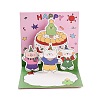 Square 3D Pop Up Paper Greeting Card AJEW-P123-A02-1