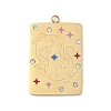 304 Stainless Steel Rhinestones Pendants STAS-D306-01G-L-1