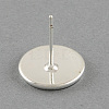 Brass Stud Earring Settings X-MAK-S005-18mm-EN002S-2