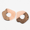 Opaque Resin & Walnut Wood Pendants X-RESI-S389-050A-C02-2