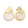 Rack Plating Brass Shell Pendants KK-A183-32G-2