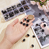  100Pcs 10 Styles 1-Hole Resin Imitation Pearl Shank Buttons FIND-NB0003-93-3