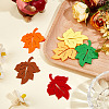 4 Sets Leaf Wool Needle Felting Decoration DIY-MA0006-83A-4
