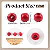 300Pcs Flat Round Maple Beads WOOD-PA0001-04-2