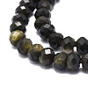 Natural Golden Sheen Obsidian Beads Strands G-E569-I02-3