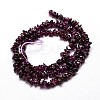 Natural Garnet Chip Beads Strands G-E271-98-2