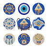 DIY Evil Eye Pattern Coaster Diamond Painting Kits DIY-TAC0016-54-1