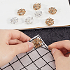 12Pcs 2 Colors Alloy Shank Button BUTT-GF0003-59-6
