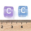 Spray Painted Transparent Acrylic Beads MACR-K365-07C-3
