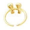 Rack Plating Brass Open Cuff Rings RJEW-S394-01G-H-3