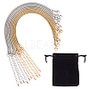 ARRICRAFT 10Pcs 2 Colors 304 Stainless Steel Snake Chain Bracelets BJEW-AR0001-02-1