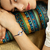 10Pcs 2 Colors Eco-Friendly Korean Waxed Polyester Braided Beaded Bracelets BJEW-DC00004-8