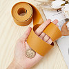 2M Flat Double Face Lychee Pattern Imitation Leather Band LC-WH0010-01B-05-3