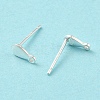 Teardrop 925 Sterling Silver Stud Earring Finddings STER-K174-14S-3