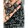 Natural Obsidian Finger Rings WG8089A-17-1