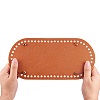 PU Leather Oval Long Bottom for Knitting Bag FIND-WH0032-01B-3