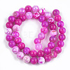 Dyed Natural Agate Beads Strands X-G-T109-10mm-05-2