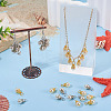 100Pcs 2 Colors Round Imitation Pearl Acrylic Pendants PALLOY-TA00292-7