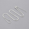 Brass Square Snake Chain Necklace Making MAK-T006-10B-S-1