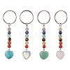 Natural & Synthetic Mixed Gemstone Keychains KEYC-JKC00760-1