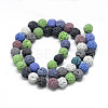 Natural Lava Rock Beads Strands X-G-S255-8mm-13-2