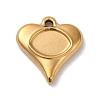 304 Stainless Steel Pendant Cabochon Settings For Enamel STAS-D013-01A-G-1