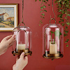 2Pcs Iron & Glass Wall-mounted Candle Holders AJEW-WH0481-732-3