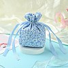 Cloth High Jacquard Flower Sugar Gift Drawstring Bags with Handle ST-CJ0004-01A-4