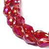 Opaque Solid Color Electroplate Glass Beads Strands EGLA-N013-P4mm-B07-3