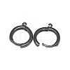 Brass Huggie Hoop Earring Findings PALLOY-F249-19B-2