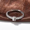 S925 Sterling Silver Adjustable Letter Rings for Women RJEW-M068-01P-E-4