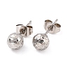 Non-Tarnish 304 Stainless Steel Stud Earring Findings STAS-I183-09A-P-2