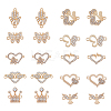 SUPERFINDINGS 60Pcs 10 Styles Alloy Crystal Rhinestone Connector Charms FIND-FH0007-03-1